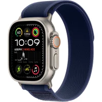 Apple Watch Ultra 2 49mm Natural Titanium Case with Blue Trail Loop M/L 2024